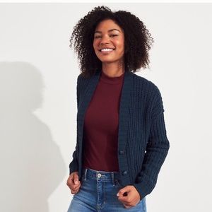Navy Blue Hollister Cardigan
